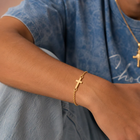 Minimalist Cross Bracelet