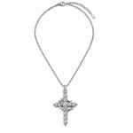 Crystal Crown Cross Necklace
