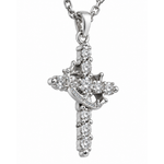 Crystal Crown Cross Necklace